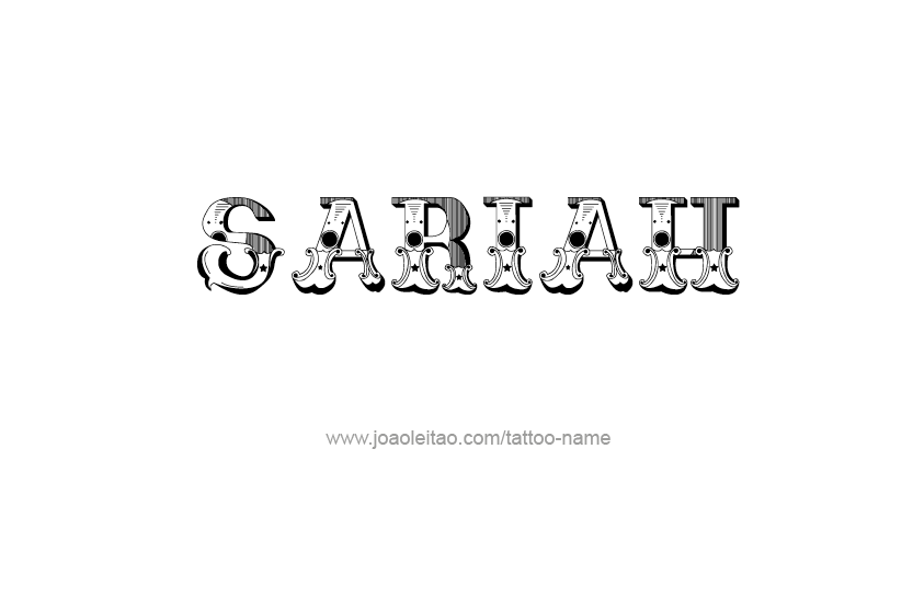 Tattoo Design Name Sariah  