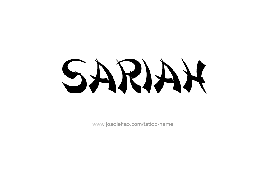 Tattoo Design Name Sariah