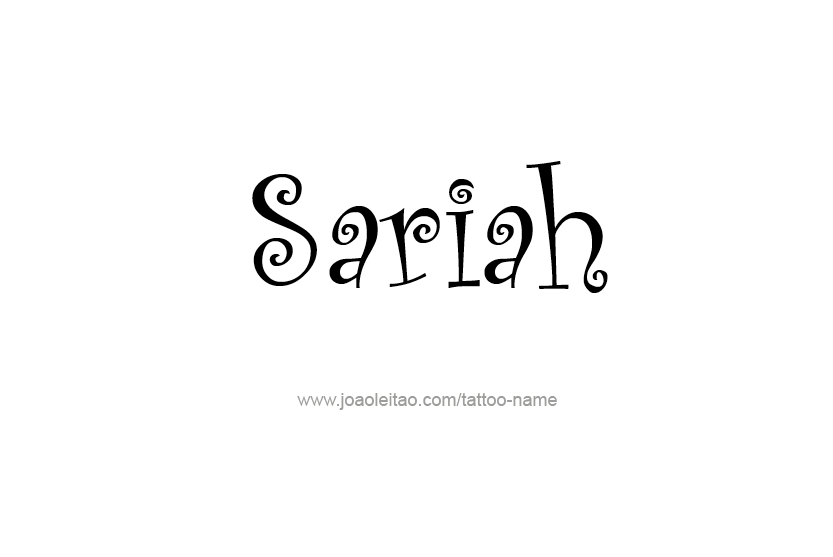 Tattoo Design Name Sariah  