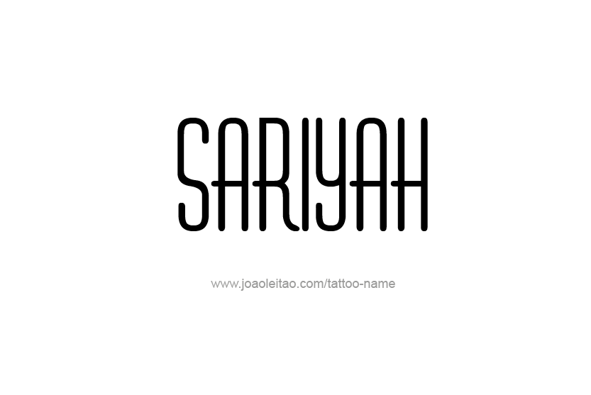 Tattoo Design Name Sariyah  