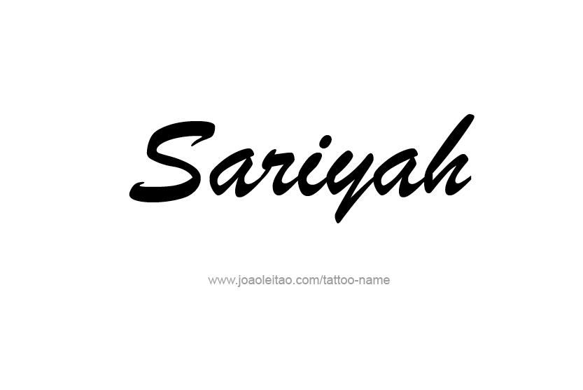 Tattoo Design Name Sariyah  