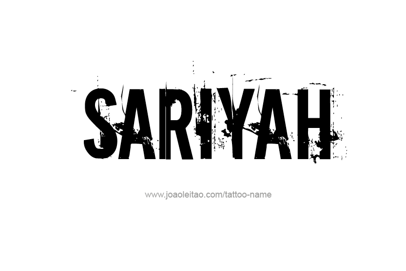 Tattoo Design Name Sariyah  
