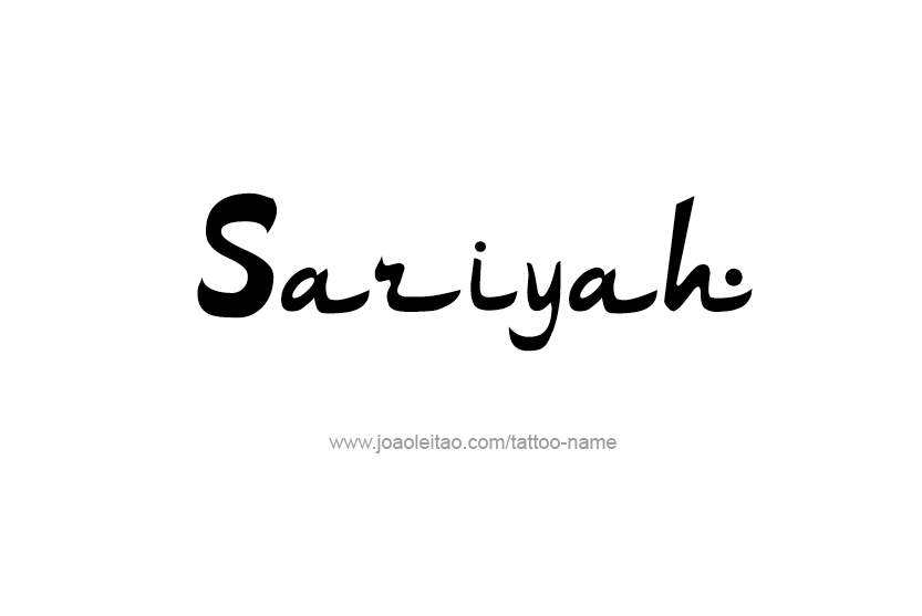 Tattoo Design Name Sariyah  