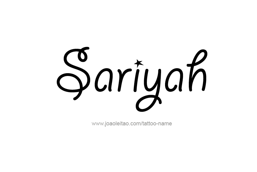 Tattoo Design Name Sariyah  