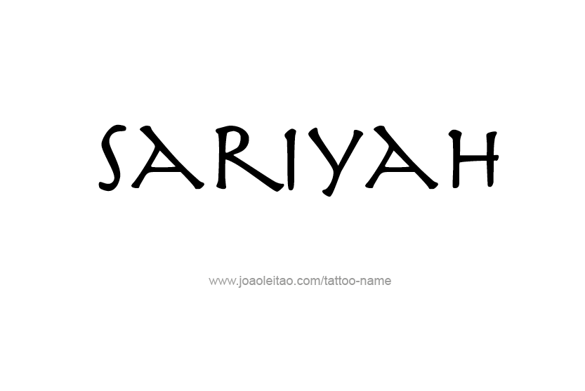 Tattoo Design Name Sariyah  