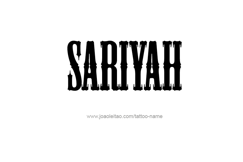 Tattoo Design Name Sariyah  