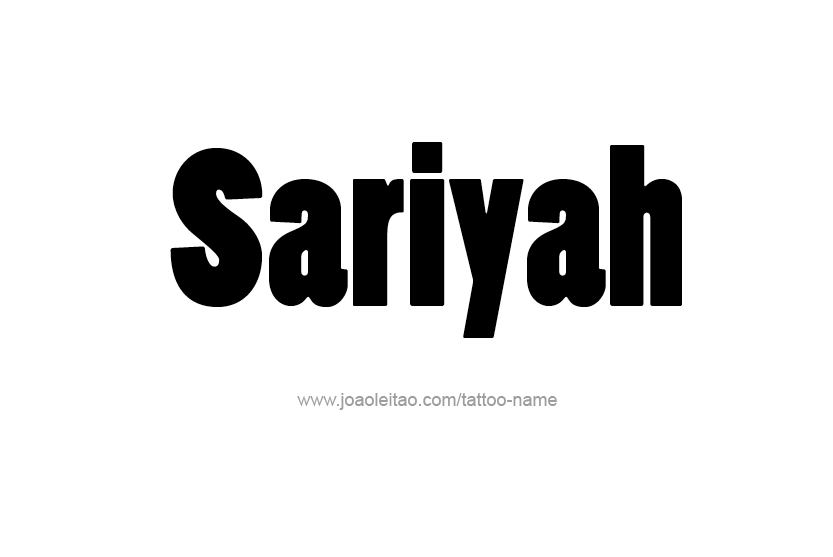 Tattoo Design Name Sariyah  