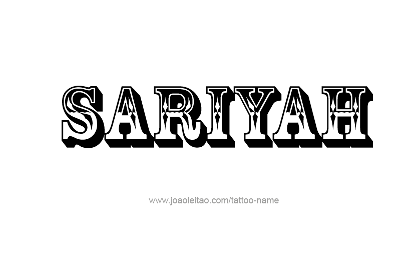 Tattoo Design Name Sariyah  