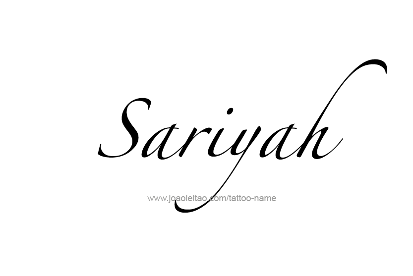 Tattoo Design Name Sariyah  