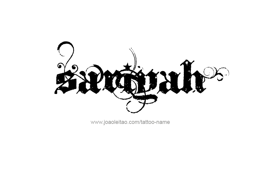 Tattoo Design Name Sariyah  