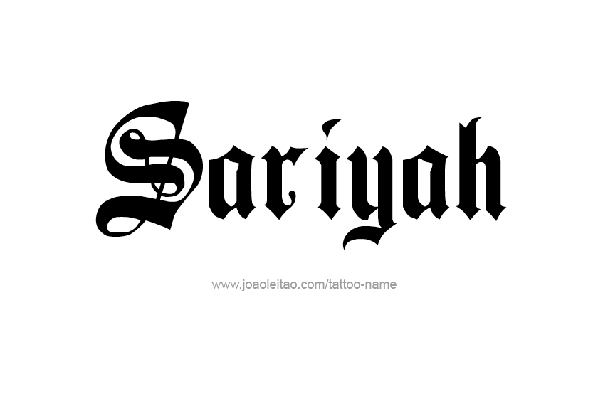 Tattoo Design Name Sariyah  