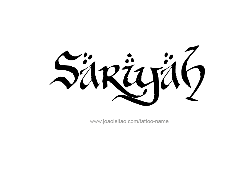 Tattoo Design Name Sariyah  