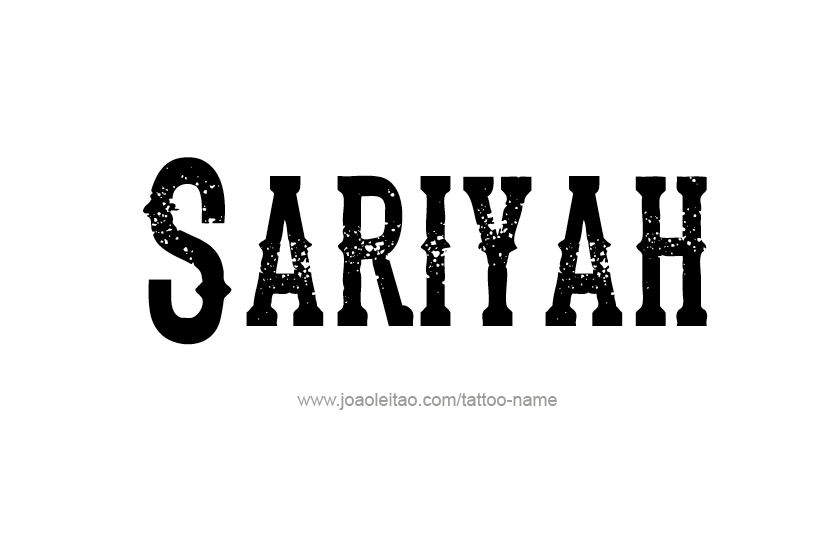 Tattoo Design Name Sariyah  