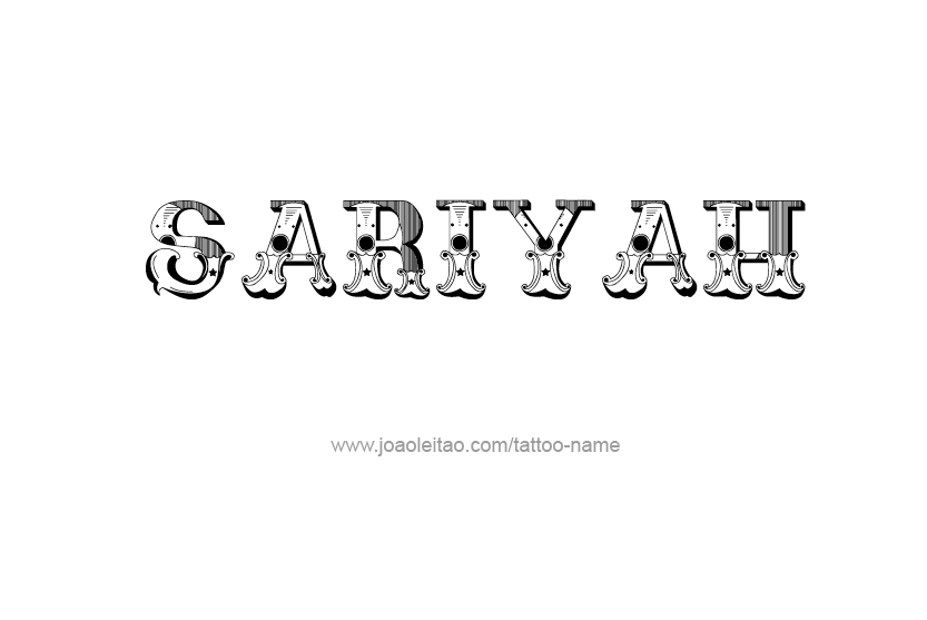 Tattoo Design Name Sariyah  