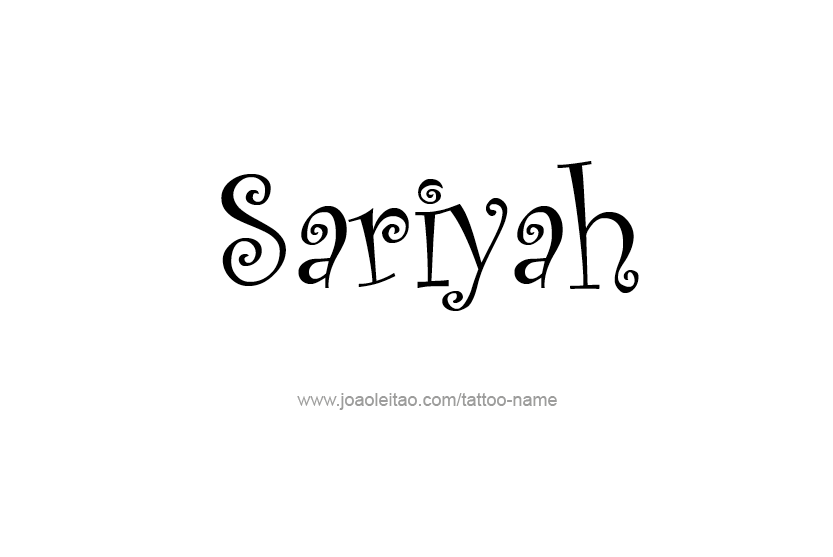 Tattoo Design Name Sariyah  