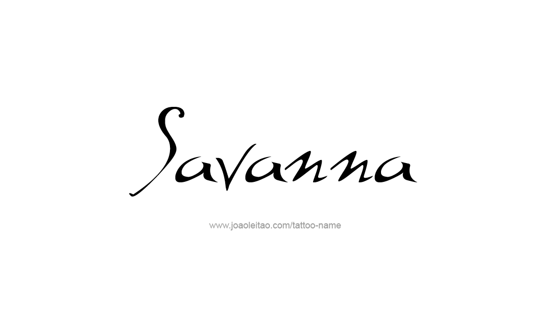 Tattoo Design Name Savanna  