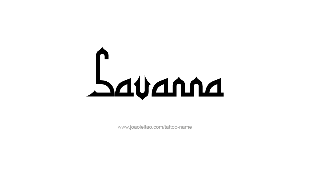 Tattoo Design Name Savanna  