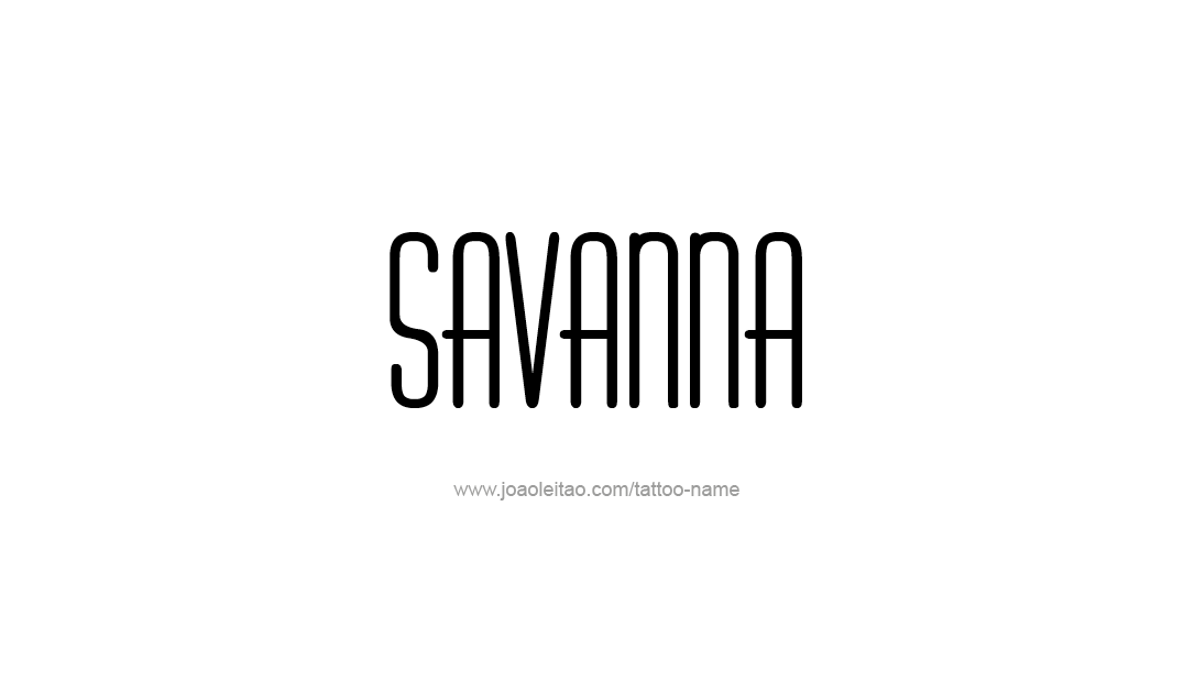 Tattoo Design Name Savanna  