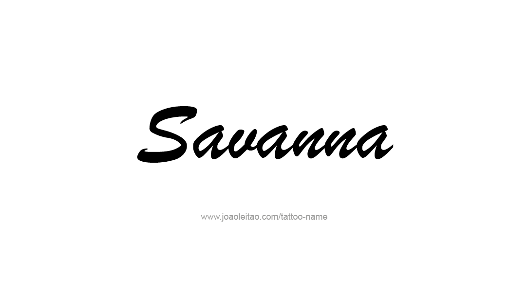 Tattoo Design Name Savanna  