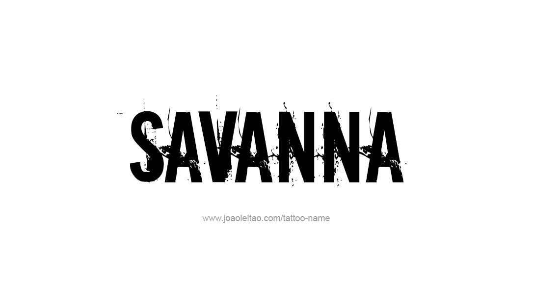 Tattoo Design Name Savanna  