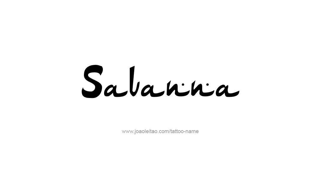 Tattoo Design Name Savanna  