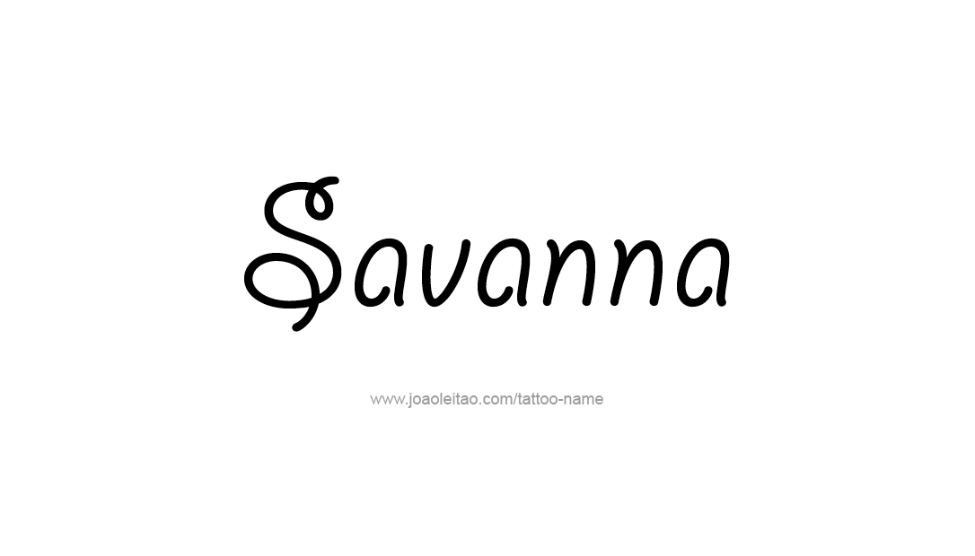 Tattoo Design Name Savanna  