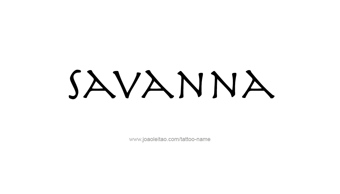 Tattoo Design Name Savanna  