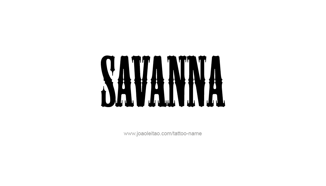 Tattoo Design Name Savanna  