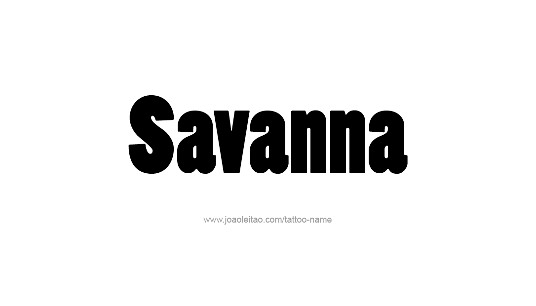 Tattoo Design Name Savanna  