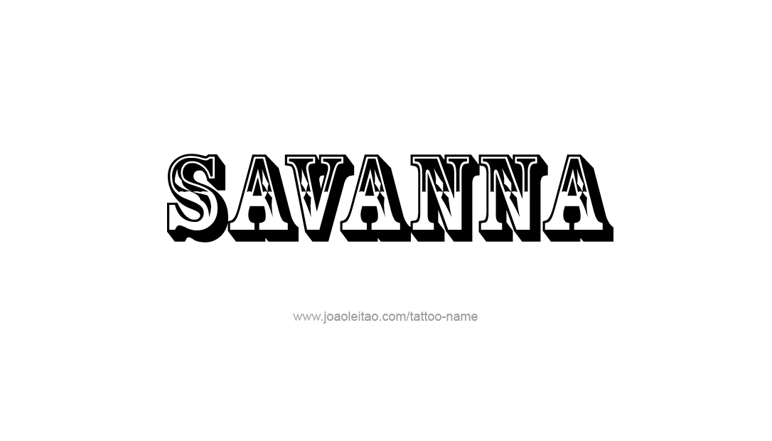 Tattoo Design Name Savanna  