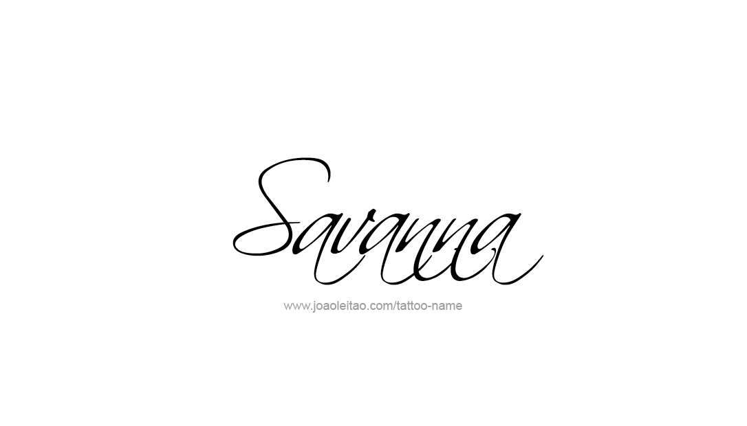 Tattoo Design Name Savanna  