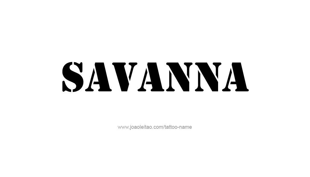 Tattoo Design Name Savanna  