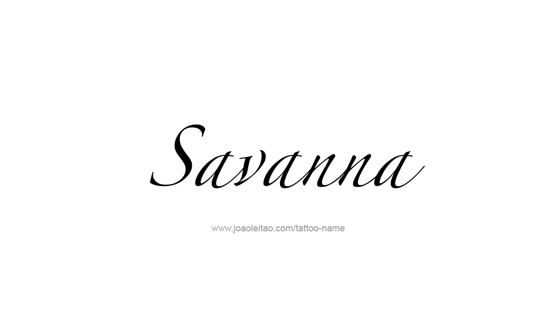 Tattoo Design Name Savanna  