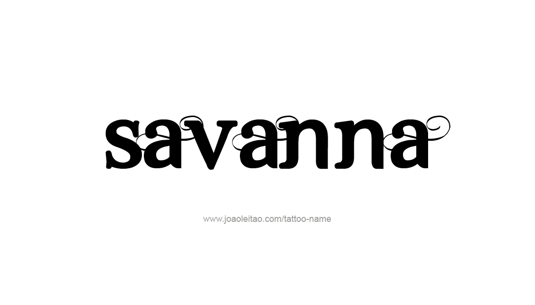 Tattoo Design Name Savanna  