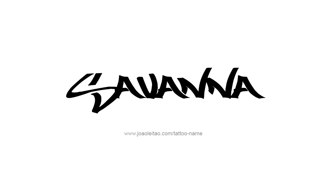 Tattoo Design Name Savanna  