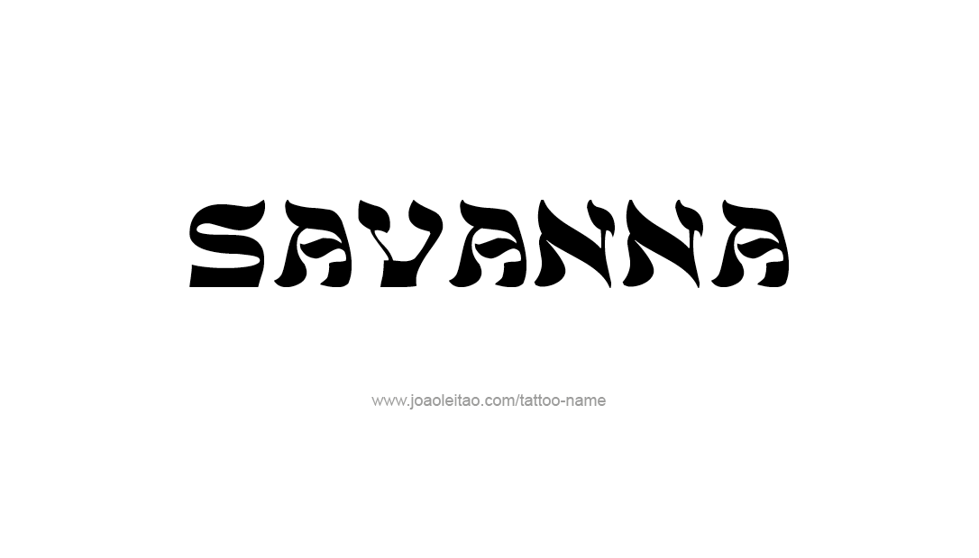 Tattoo Design Name Savanna  