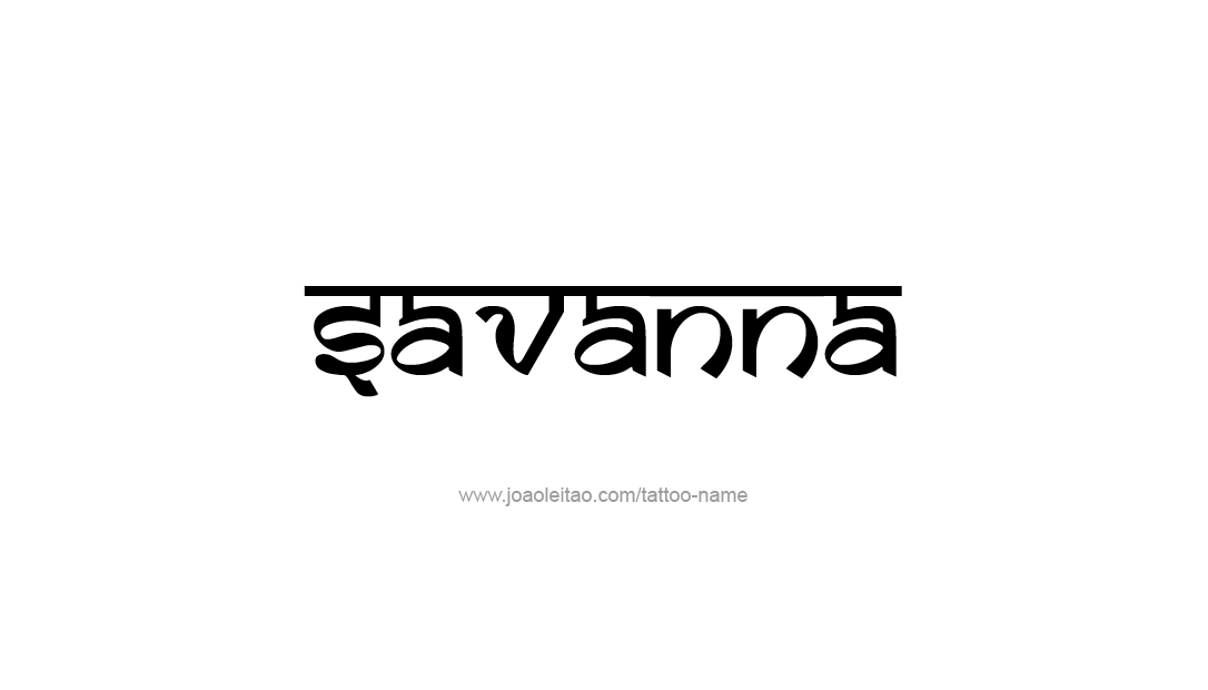 Tattoo Design Name Savanna  