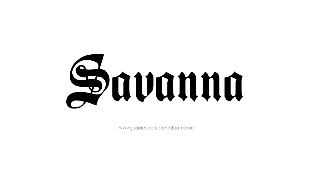 Tattoo Design Name Savanna  