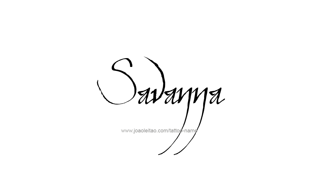 Tattoo Design Name Savanna  