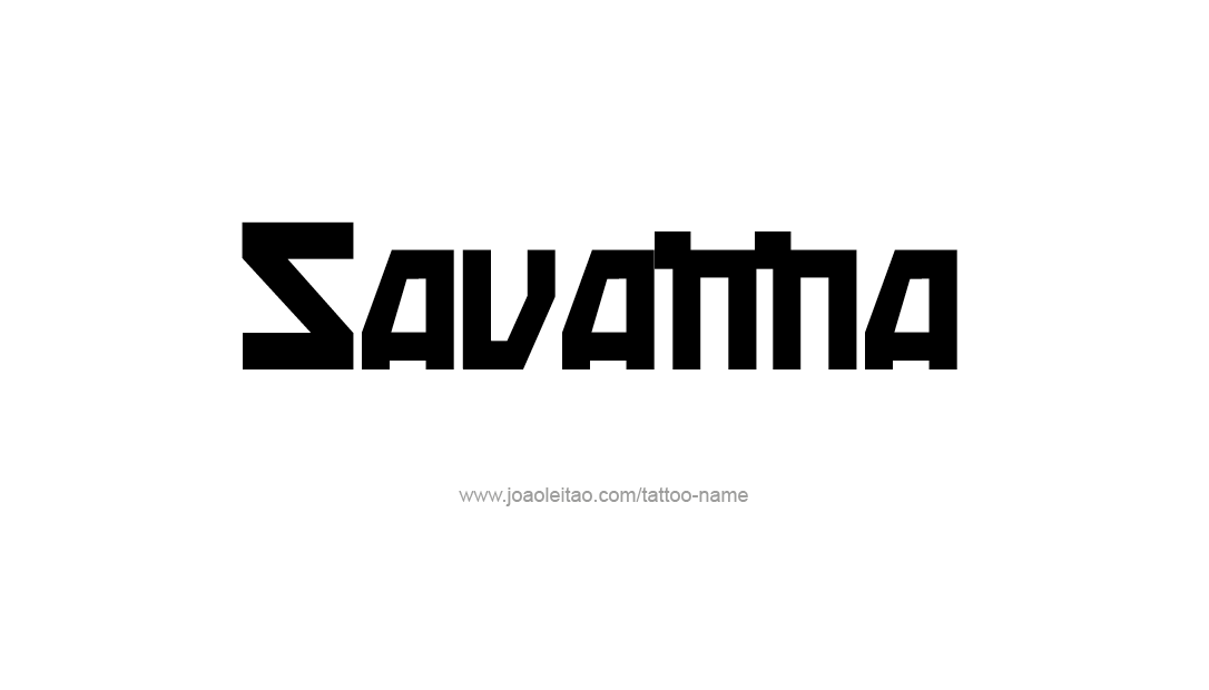 Tattoo Design Name Savanna  