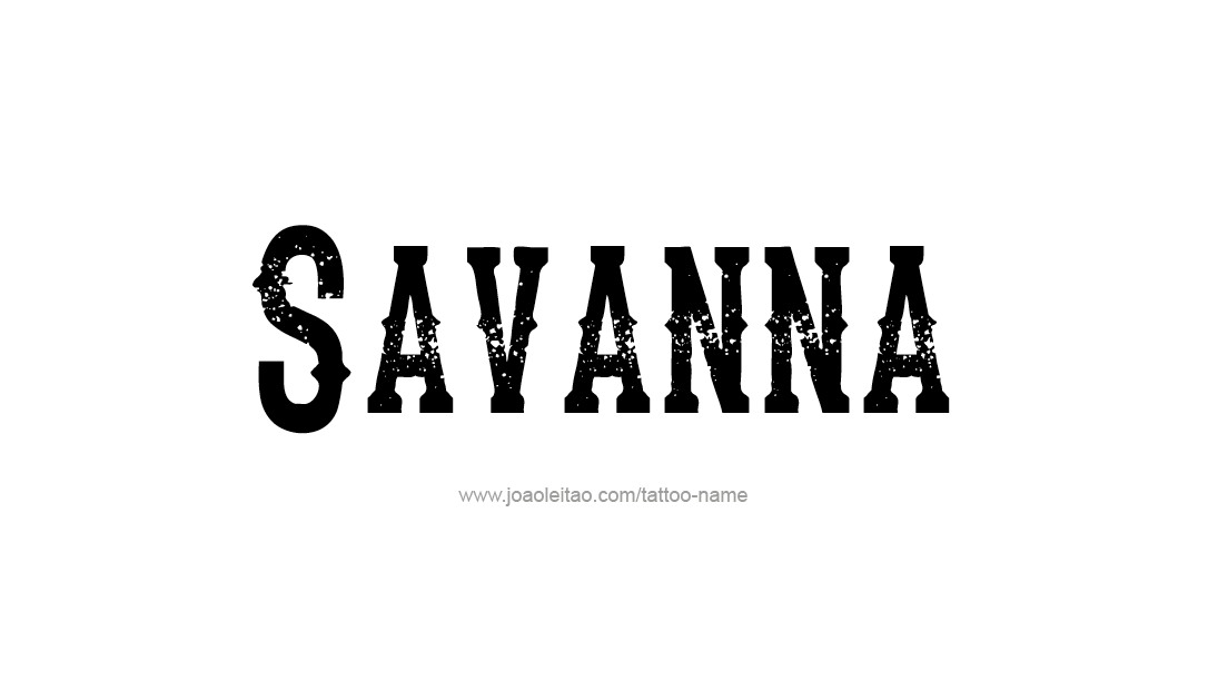 Tattoo Design Name Savanna  