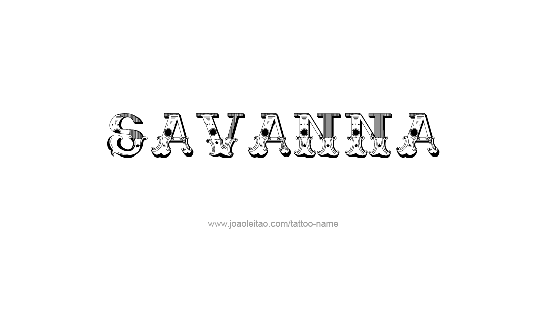 Tattoo Design Name Savanna  