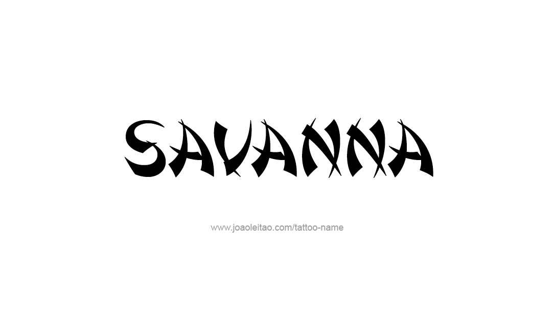 Tattoo Design Name Savanna