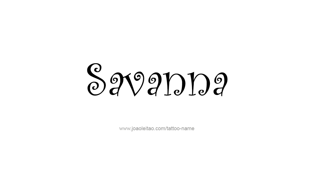 Tattoo Design Name Savanna  