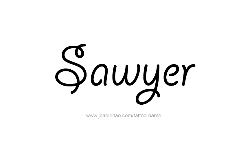 Tattoo Design Name Sawyer  