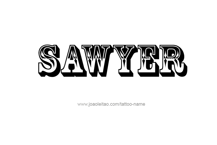 Tattoo Design Name Sawyer  