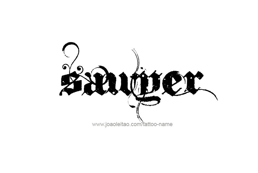 Tattoo Design Name Sawyer  