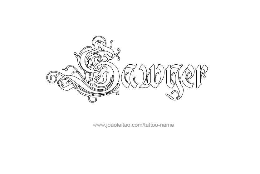 Tattoo Design Name Sawyer  