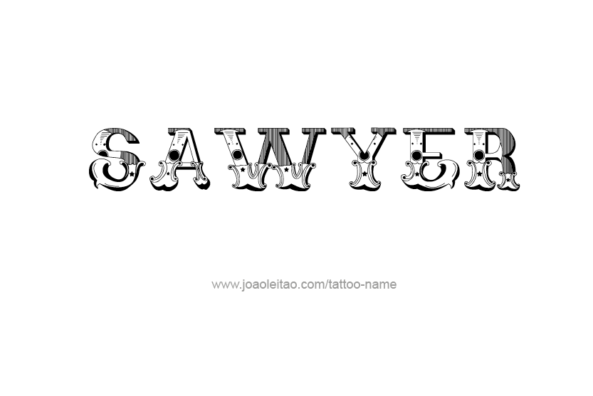 Tattoo Design Name Sawyer  