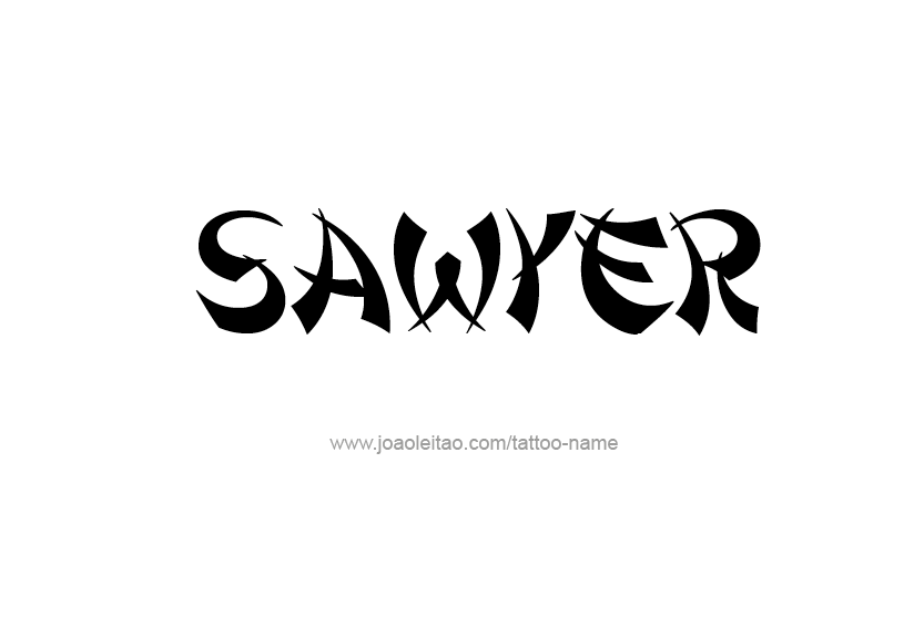 Tattoo Design Name Sawyer